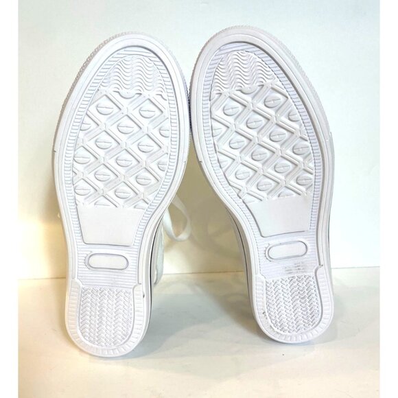 Cow Lovers High Top Sneakers Womens White Canvas With Cow Print Size 7 - Picture 8 of 11